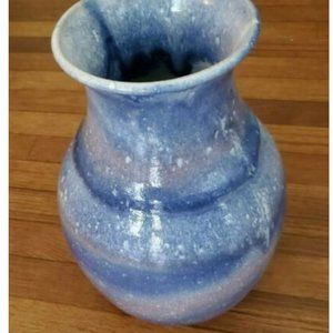 Vase Tall Barbados Clay Earthworks Blues Mauve